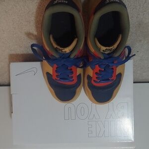 Nike Custom Sneakers - Blue, Red, Tan